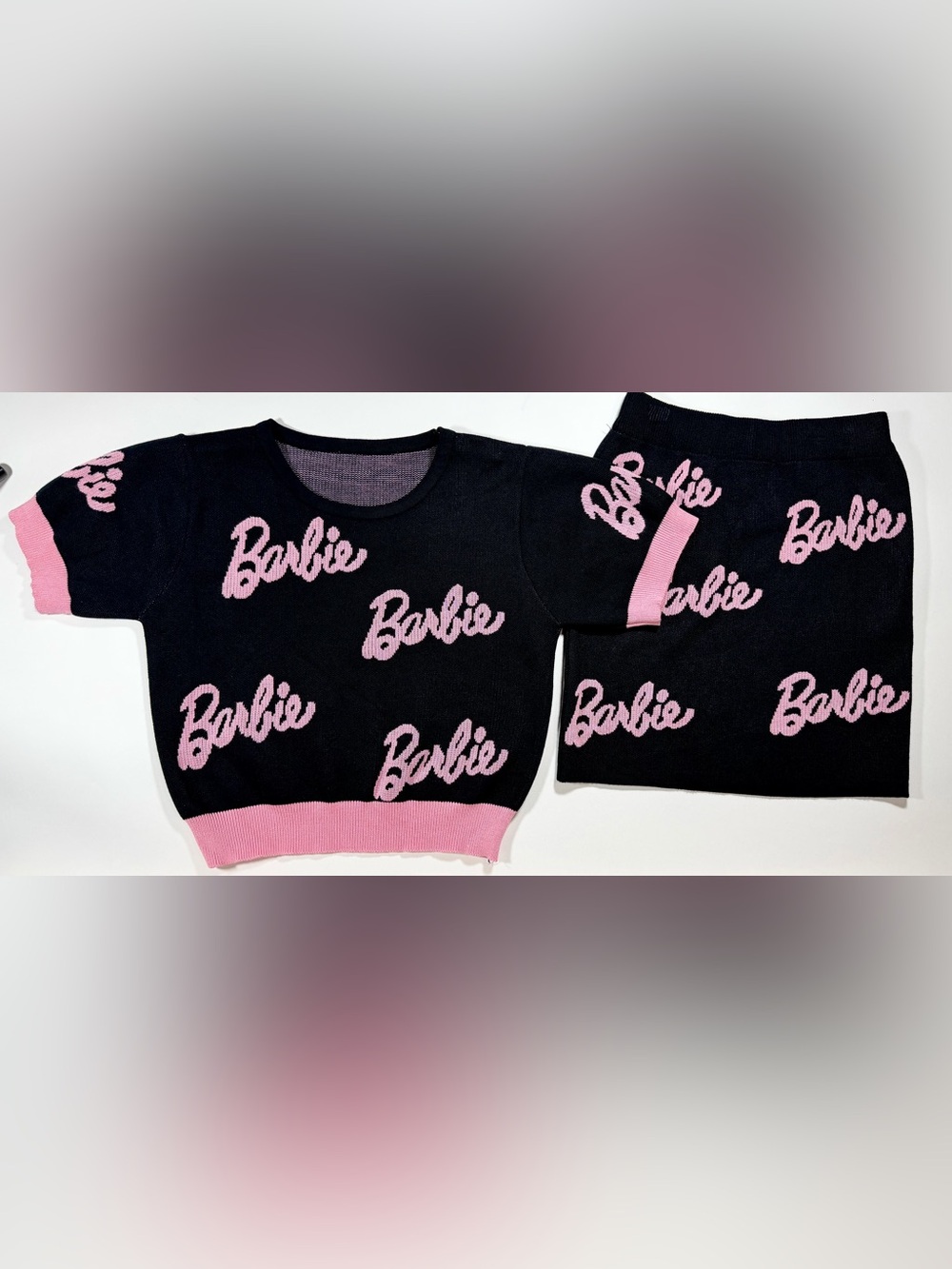Barbie Knit Top & Skirt Set